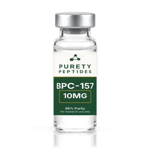 BPC-157 10MG product vial - PureTy Peptides, for research use only