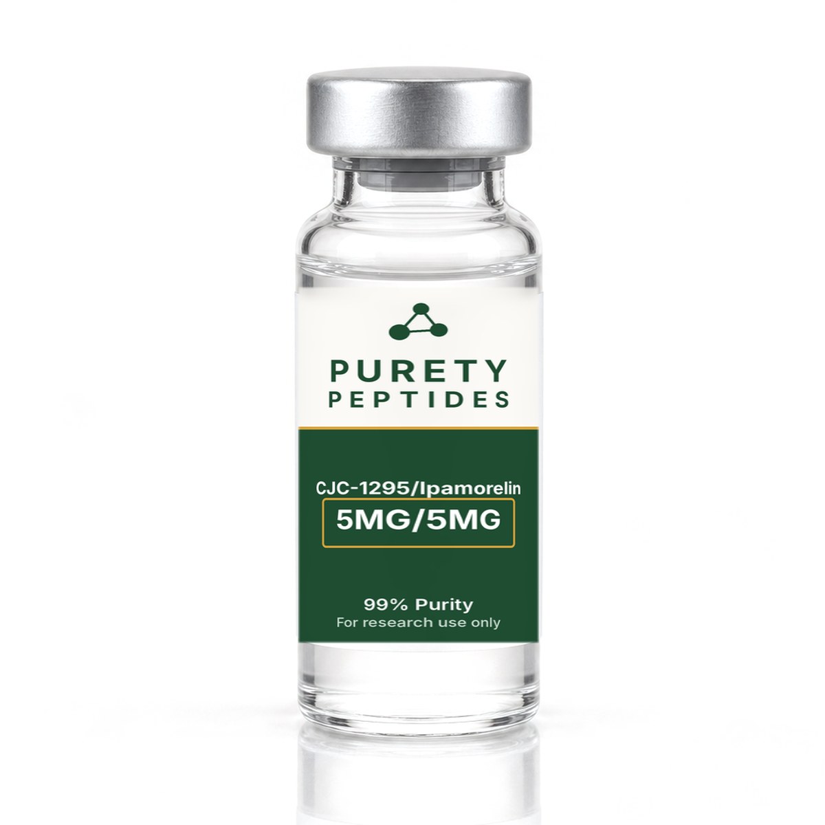 CJC-1295/Ipamorelin 5MG/5MG product vial - PureTy Peptides, for research use only