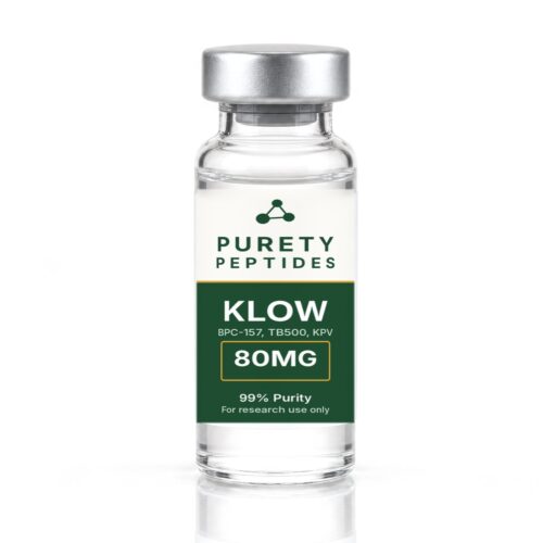 KLOW 80MG product vial - PureTy Peptides, for research use only