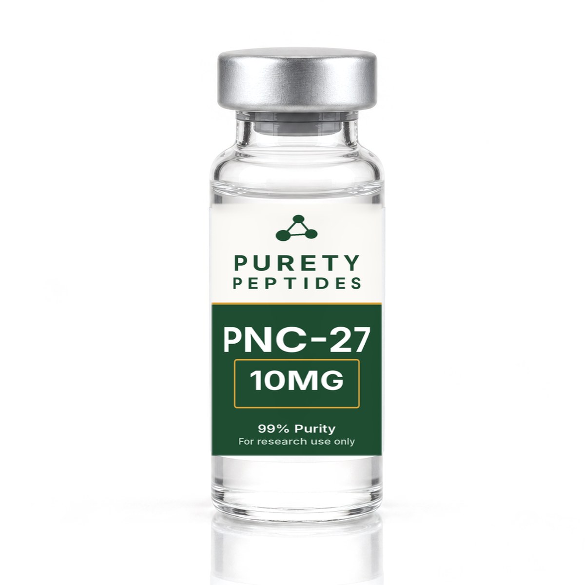 PNC-27 10MG product vial - PureTy Peptides, for research use only