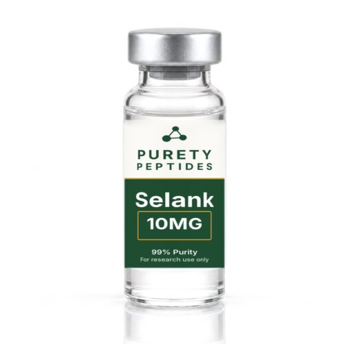 Selank 10MG product vial - PureTy Peptides, for research use only