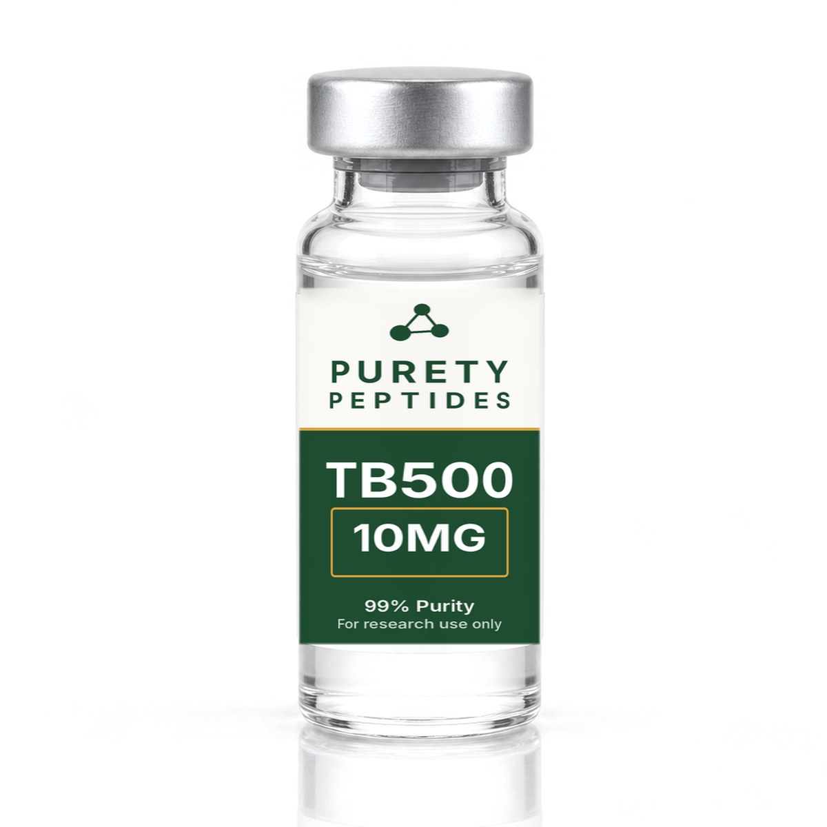 TB500 10MG product vial - PureTy Peptides, for research use only